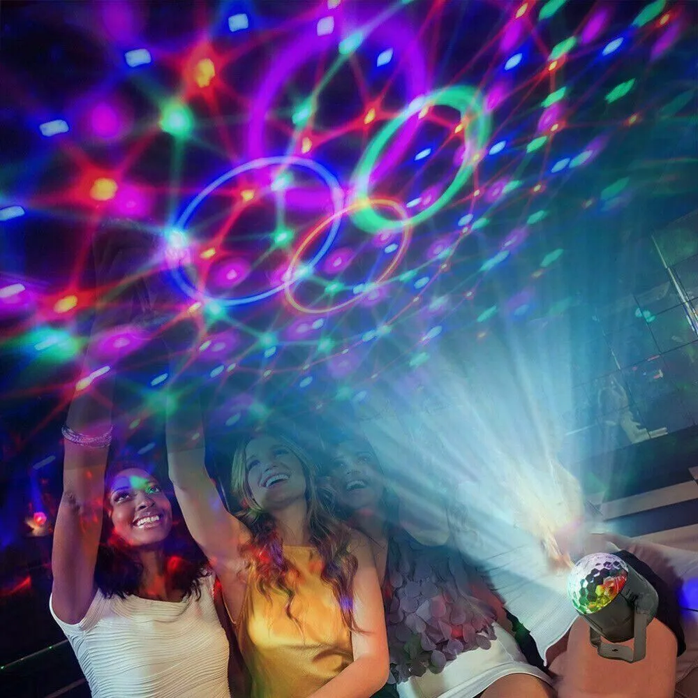 Sound Activated Strobe LED DJ Ball - Pulsating Party Light for DJs and Dancers