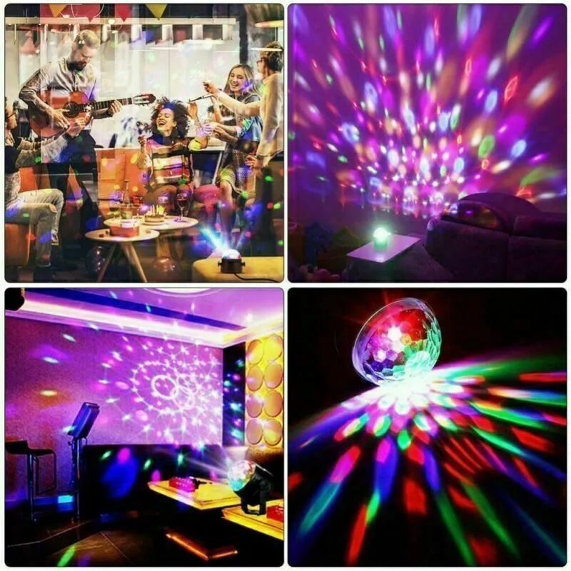 Sound Activated Strobe LED DJ Ball - Pulsating Party Light for DJs and Dancers