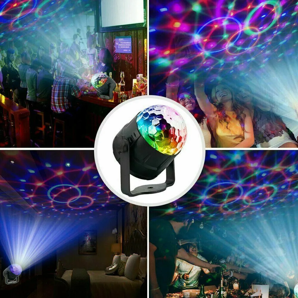 Sound Activated Strobe LED DJ Ball - Pulsating Party Light for DJs and Dancers