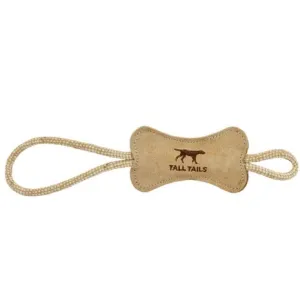 Tall Tails NATURAL LEATHER BONE TUG TOY