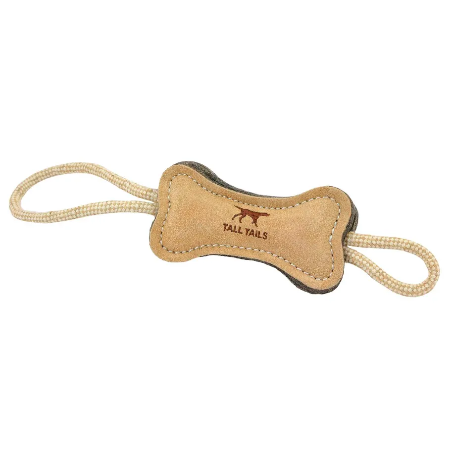 Tall Tails Natural Leather Tug Bone