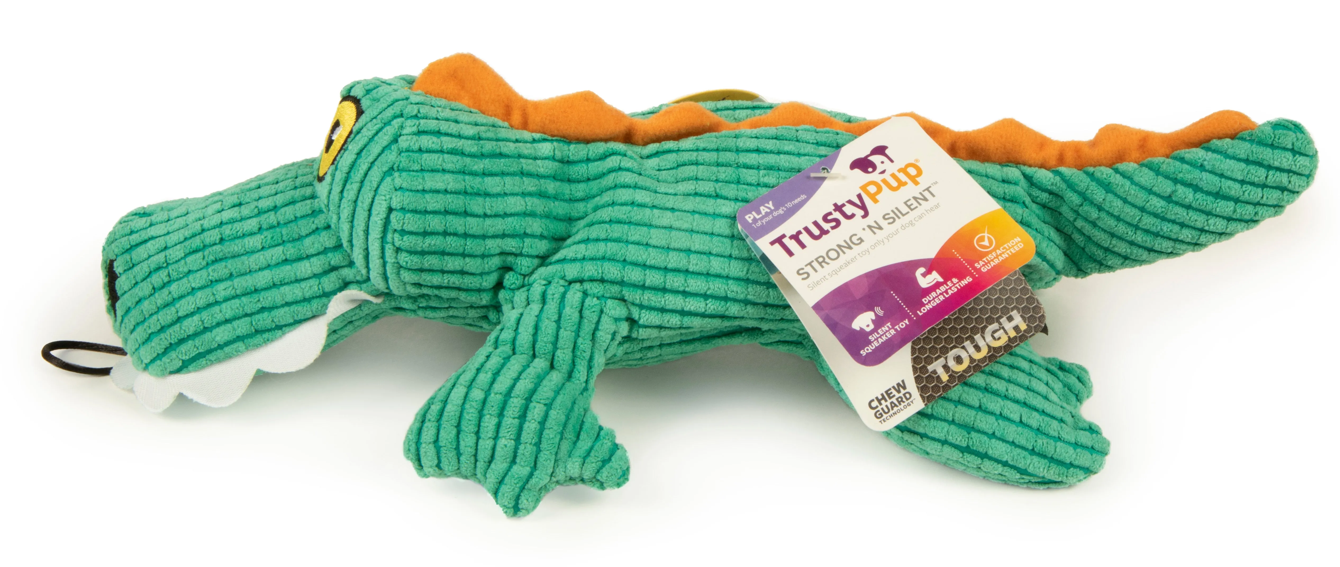 TrustyPup - Gator Silent Squeak Soft Plush Dog Toy