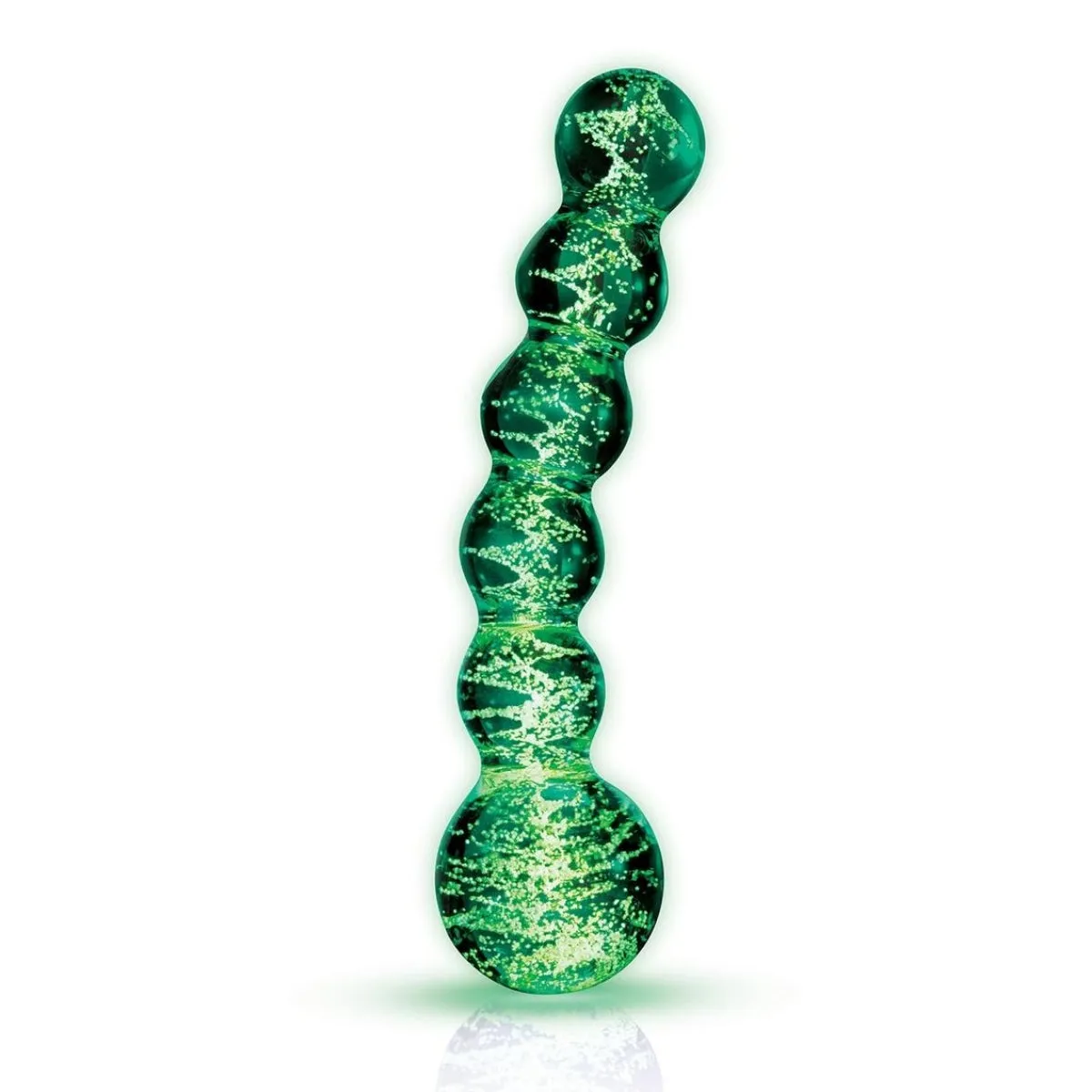 Whipsmart Glow In The Dark Glass Beaded Butt Plug 5.5 Inch