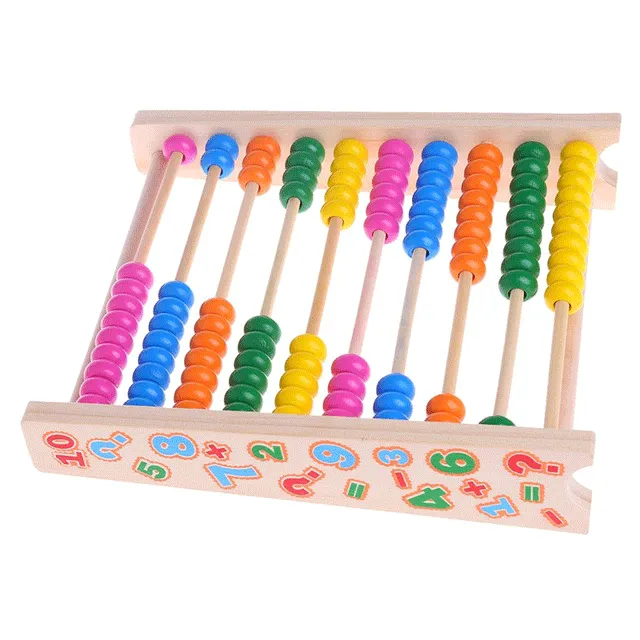 Wooden math abacus counting educational 10 bars for early learning educational preschool training Toys