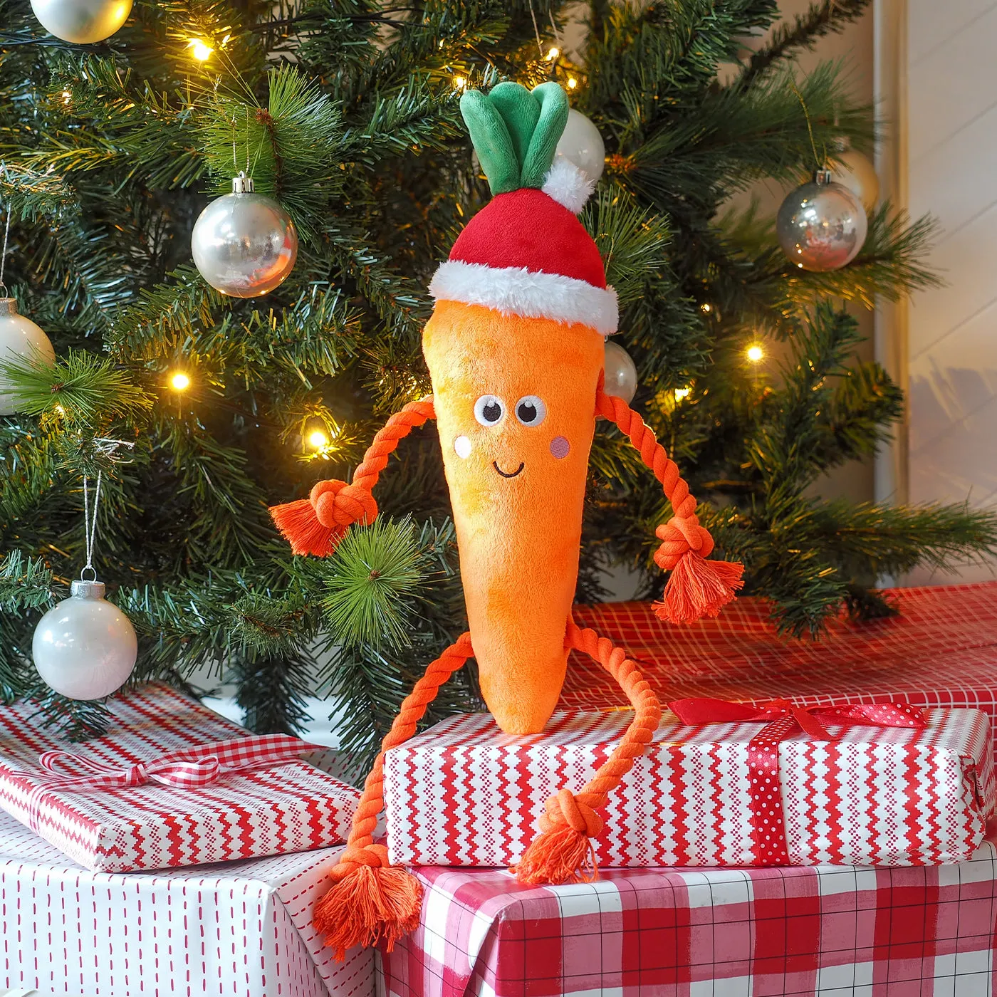 Zoon Santa Carrot Rope Legs Christmas Toy