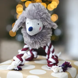 Zoon Santa Penelope Poodle Rope Legs Christmas Toy